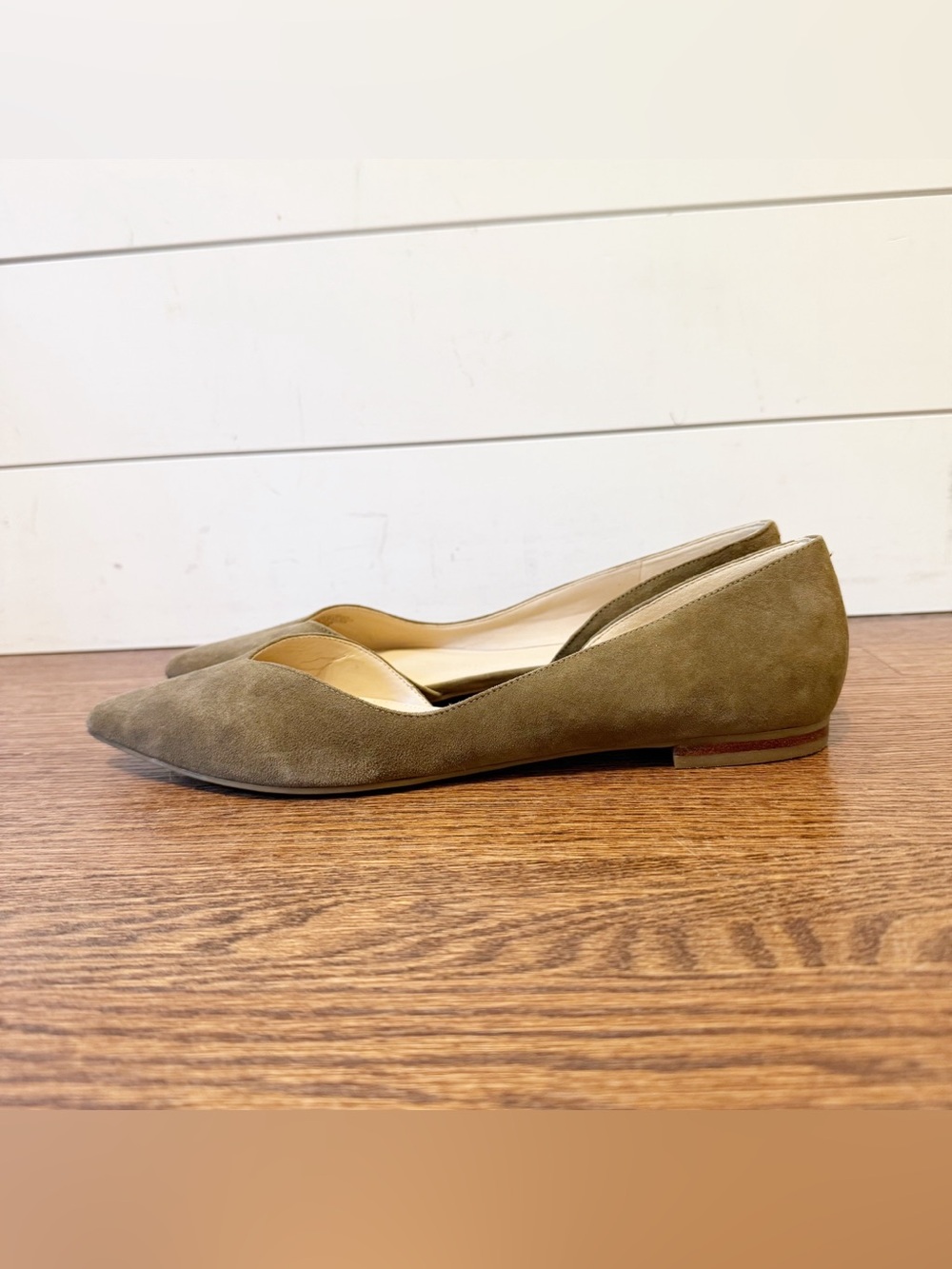 *As Is* NWOTs Marc Fisher | Olive Green Suede Pointy Toe Ballet Flats Size 9.5